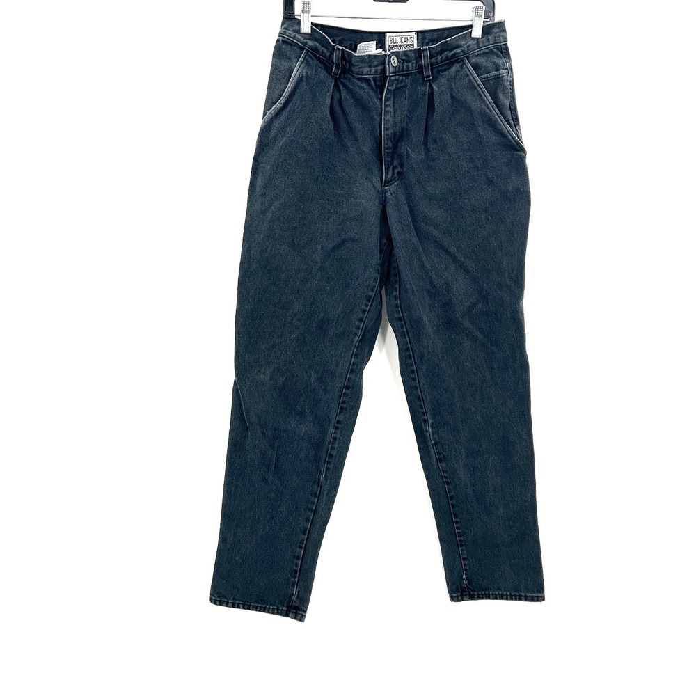 Vintage 90s 80s Calvin Klein blue jean pleated high rise tapered leg normcore 32